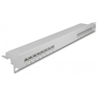 DeLOCK 66877 panel de parcheo 1U, Patch Panel gris, Gris, Metal, 1U, 482,6 mm, 100 mm, 44,5 mm