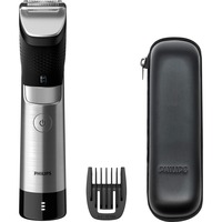 Philips BT9810/15, Cortapelo para barba negro/Plateado