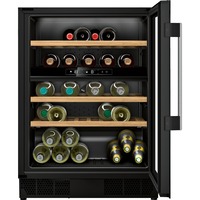 Neff KU9213HG0 enfriador de vino Nevera de vino Integrado Negro 44 botella(s), Vinoteca negro, Nevera de vino, Integrado, 44 botella(s), 60 W, G, Negro