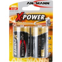 Ansmann Mono D Batería de un solo uso Alcalino Batería de un solo uso, Alcalino, 1,5 V, 2 pieza(s), Negro, 33 mm