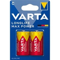 VARTA MAX TECH 2x Alkaline C Batería de un solo uso Alcalino Batería de un solo uso, C, Alcalino, 1,5 V, 2 pieza(s), Oro, Rojo