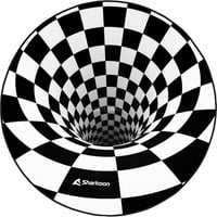 Sharkoon SKILLER SFM12 3D Vortex Floor Mat, Alfombra protectora negro/blanco