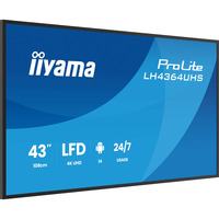 iiyama LH4364UHS-B1AG, Pantalla de gran formato negro (mate)