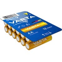 VARTA Longlife AA LR6 Batería de un solo uso Alcalino Batería de un solo uso, AA, Alcalino, 1,5 V, 12 pieza(s), Azul, Amarillo