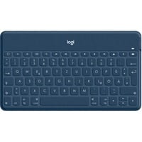 Logitech Keys-To-Go Azul Bluetooth Alemán, Teclado azul, Alemán, 1,7 cm, 1,2 mm, Apple, iPad, iPhone, Apple TV, Azul