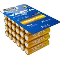 VARTA Longlife AA LR6 Batería de un solo uso Alcalino Batería de un solo uso, AA, Alcalino, 1,5 V, 24 pieza(s), Azul, Amarillo