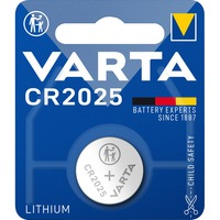 VARTA -CR2025 Pilas domésticas, Batería Batería de un solo uso, CR2025, Litio, 3 V, 1 pieza(s), Metálico