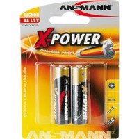 Ansmann Mignon AA Batería de un solo uso Alcalino Batería de un solo uso, AA, Alcalino, 1,5 V, 2 pieza(s), Negro