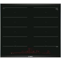 Bosch PXX675DC1E hobs Negro, Acero inoxidable Integrado Con placa de inducción 4 zona(s), Calentador autárquico negro, Negro, Acero inoxidable, Integrado, Con placa de inducción, Vidrio y cerámica, 4 zona(s), 4 zona(s)