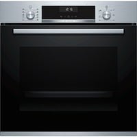 Bosch Serie 6 HBA537BS0 horno 71 L A Negro, Acero inoxidable acero fino, Medio, Horno eléctrico, 71 L, 71 L, 50 - 275 °C, 275 °C