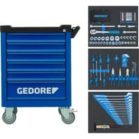 GEDORE WSL-M-TS-172 Acero inoxidable, Carros de herramienta azul/Negro, Acero inoxidable, Azul, 6 cajón(es), 625 mm, 903 mm, 510 mm