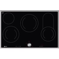 Neff T18BT16N0 Negro Integrado 80 cm Cerámico 4 zona(s), Calentador autárquico negro, Negro, Integrado, 80 cm, Cerámico, Vidrio, 4 zona(s)