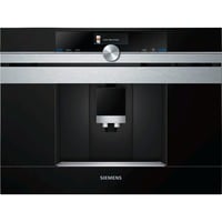 Siemens CT636LES1 cafetera eléctrica Totalmente automática Máquina espresso 2,4 L, Superautomática negro/Acero fino, Máquina espresso, 2,4 L, Granos de café, Molinillo integrado, 1600 W, Negro, Acero inoxidable