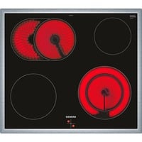 Siemens EA645GN17 hobs Negro Integrado Cerámico 4 zona(s), Superficie de cocina negro/Acero fino, Negro, Integrado, Cerámico, Vidrio y cerámica, 4 zona(s), 4 zona(s)