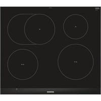 Siemens EH675LFC1E hobs Negro, Acero inoxidable Integrado Con placa de inducción 4 zona(s), Calentador autárquico negro, Negro, Acero inoxidable, Integrado, Con placa de inducción, Vidrio y cerámica, 4 zona(s), 4 zona(s)