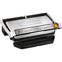 Tefal GC724D parrilla eléctrica de contacto, Barbacoa de contacto acero fino cepillado/Negro, Negro, Metálico, Mesa, Botones, Plancha, 400 x 200 mm, Tapa con bisagra