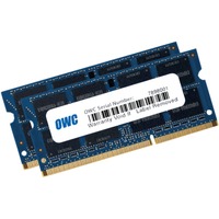 OWC OWC1867DDR3S08S módulo de memoria 8 GB 2 x 4 GB DDR3 1867 MHz, Memoria RAM 8 GB, 2 x 4 GB, DDR3, 1867 MHz, 204-pin SO-DIMM, Negro, Azul, Oro