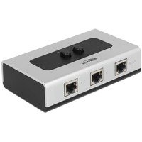 DeLOCK 87673 hub de interfaz 1000 Mbit/s Negro, Gris, Interruptor/Conmutador gris/Negro, RJ-45, 1000 Mbit/s, Negro, Gris, Plástico, 68 mm, 112 mm