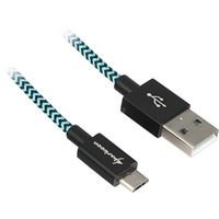 Sharkoon 4044951027101, Cable negro/Celeste