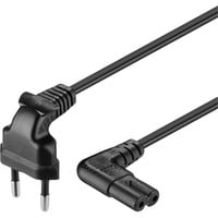 goobay CEE 7/16 / IEC 60320 C7, 3 m Negro CEE7/16 C7 acoplador, Cable negro, 3 m, 3 m, CEE7/16, C7 acoplador, 250 V, 2.5 A