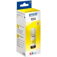 Epson 104 EcoTank Yellow ink bottle, Tinta Amarillo, Epson, EcoTank ET-4700 EcoTank ET-2726 EcoTank ET-2720 EcoTank ET-2715 EcoTank ET-2714 EcoTank ET-2712..., 65 ml, Inyección de tinta, Multicolor