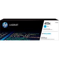 HP Cartucho de tóner Original LaserJet 415X cian de alta capacidad 6000 páginas, Cian, 1 pieza(s)