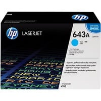 HP Cartucho de tóner original LaserJet 643A cian turquesa, 10000 páginas, Cian, 1 pieza(s), Minorista