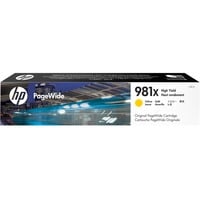 HP Cartucho original PageWide 981X amarillo de alto rendimiento, Tinta Alto rendimiento (XL), Tinta a base de pigmentos, 114 ml, 10000 páginas, 1 pieza(s)