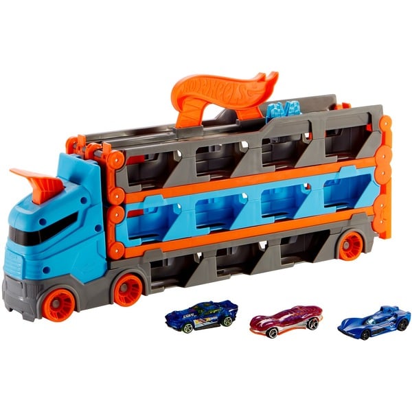 Hot Wheels City GVG37 vehículo de juguete azul/Naranja Juego de vehículos 4 año(s) Plástico Gris Multicolor