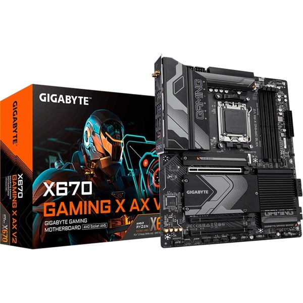 GIGABYTE X670 GAMING X AX V2 Placa base negro/Gris