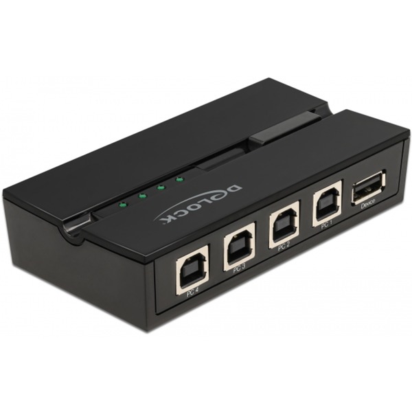 DeLOCK 11493 interruptor automatizado Conmutador USB 0,48 Gbit/s Negro Plástico 106 mm 56 mm 25 mm