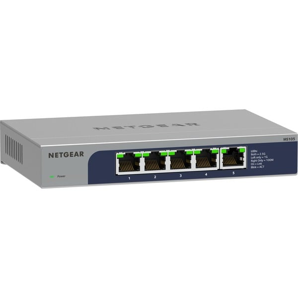 Netgear MS105-100EUS Interruptor/Conmutador gris