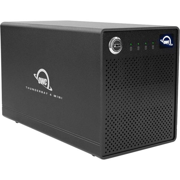 OWC ThunderBay 4 mini Carcasa de disco duro/SSD Negro 2.5" Caja de unidades negro Carcasa de disco duro/SSD 2.5" SATA 40 Gbit/s Conexión USB Negro