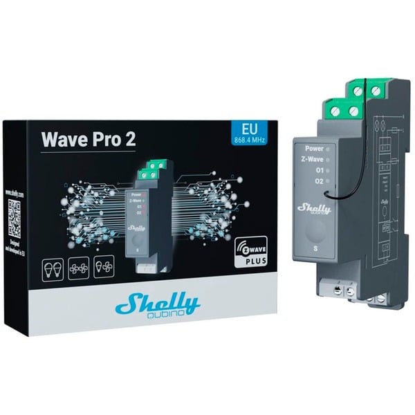 Shelly Qubino Wave Pro 2 Relé gris