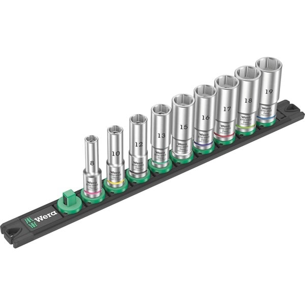 Wera 05005440001 B Deep 1 Llave de tubo negro/Verde