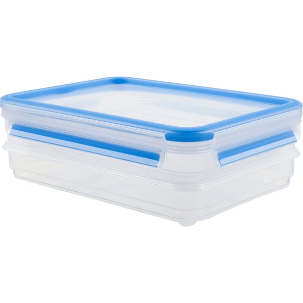 Emsa CLIP & CLOSE Rectangular Caja 0,6 Azul, Transparente 2 pieza(s) transparente/Azul,