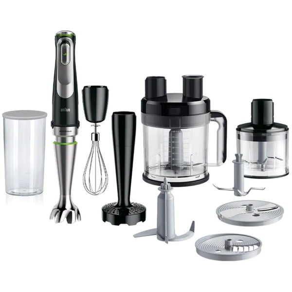 Braun MultiQuick 9 MQ 9187XLI 0,6 L Batidora de inmersión 1200 W Negro Acero inoxidable Batidora de mano acero fino/Negro Batidora de inmersión 0,6 L Función de impulso Picahielos 1200 W Negro Acero inoxidable