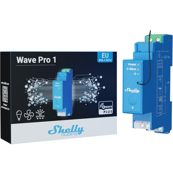 Shelly Wave Pro 1 Relé azul