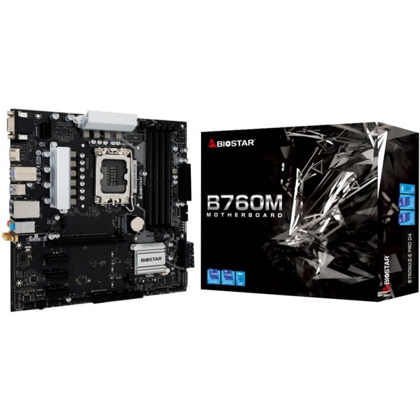 Biostar B760MX2-E Pro D4 Placa base negro