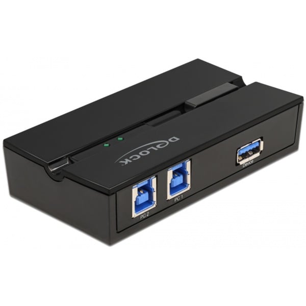 DeLOCK 11495 interruptor automatizado Conmutador USB 5 Gbit/s Negro Plástico 106 mm 56 mm 25 mm