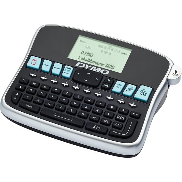 Dymo LabelManager ™ 360D QWZ Rotulador negro/Plateado QWERTZ D1 Transferencia térmica 180 x 180 DPI 12 mm/s Alámbrico