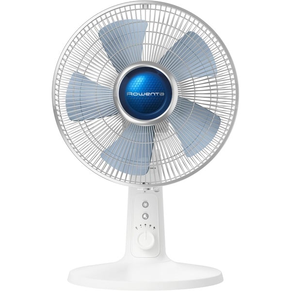 Rowenta Turbo Silence Extreme+ VU2730 Blanco Ventilador blanco/Azul Ventilador con aspas para el hogar Blanco Mesa 30 cm 2700 m³/h 120°