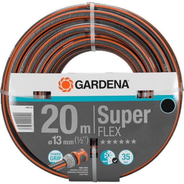 GARDENA Manguera de jardín Superflex 20M 1/2 gris/Naranja 18093-20