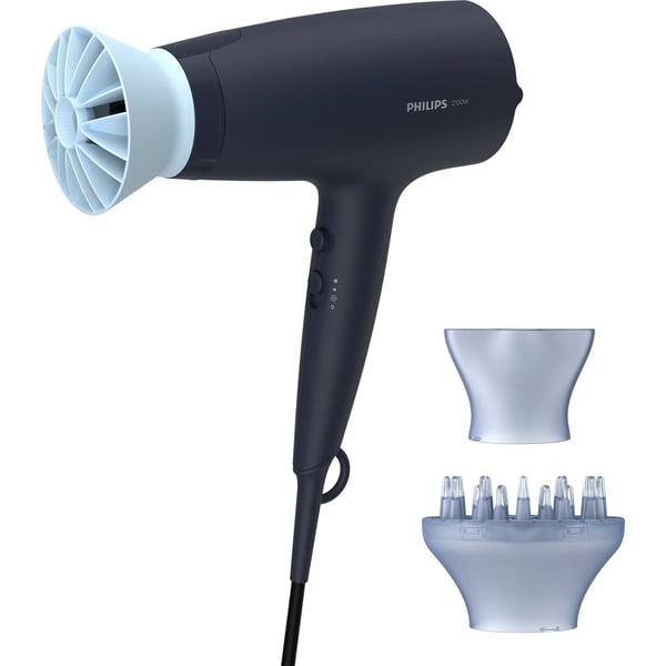 Philips BHD360/20 Secador de pelo negro/Celeste