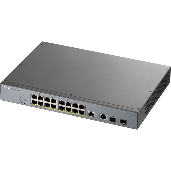 ZyXEL GS1350-18HP-EU0101F switch Gestionado L2 Gigabit Ethernet (10/100/1000) Energía sobre Ethernet (PoE) Gris Interruptor/Conmutador Gestionado L2 Gigabit Ethernet (10/100/1000) Energía sobre Ethernet (PoE) Montaje en rack