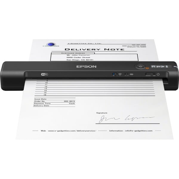 Epson WorkForce ES-60W Escáner negro 600 x 600 DPI 48 bit 24 bit 16 bit 8 bit 4 seg/página