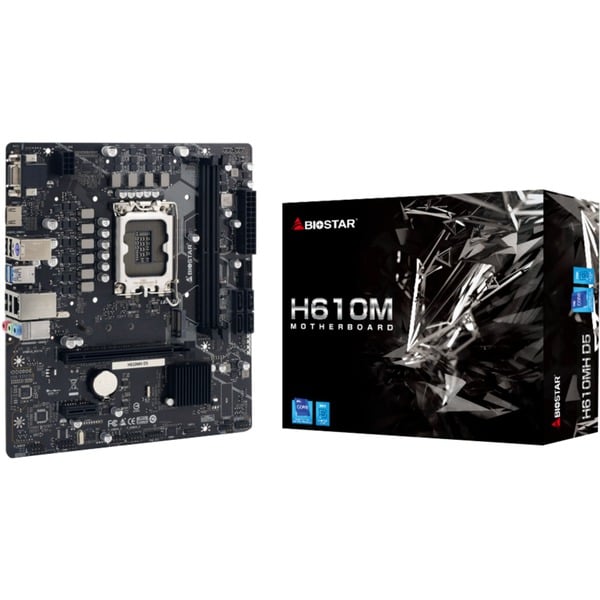 Biostar H610MH D5 Placa base negro