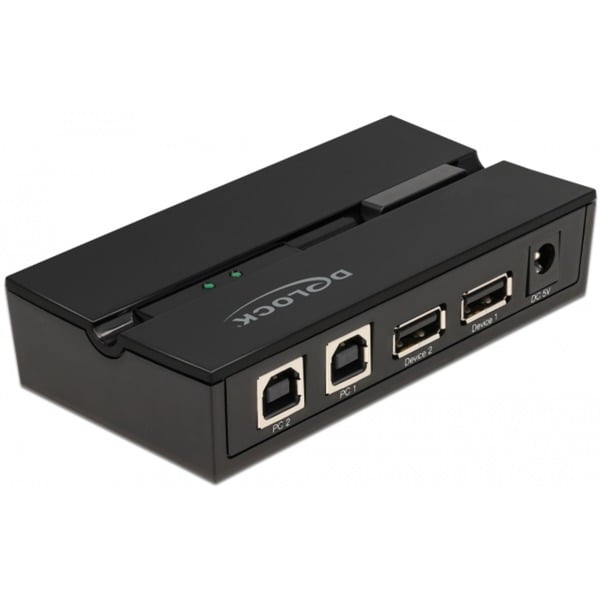 DeLOCK 11492 interruptor automatizado Conmutador USB negro 0,48 Gbit/s Negro Plástico 106 mm 56 mm 25 mm