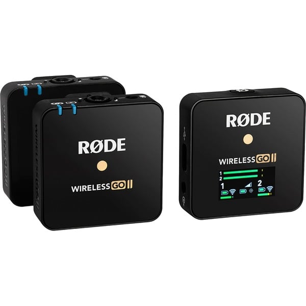 Rode Microphones  Wireless GO II Micrófono negro Micrófono de mano Receptor de cuerpo Transmisor de bolsillo