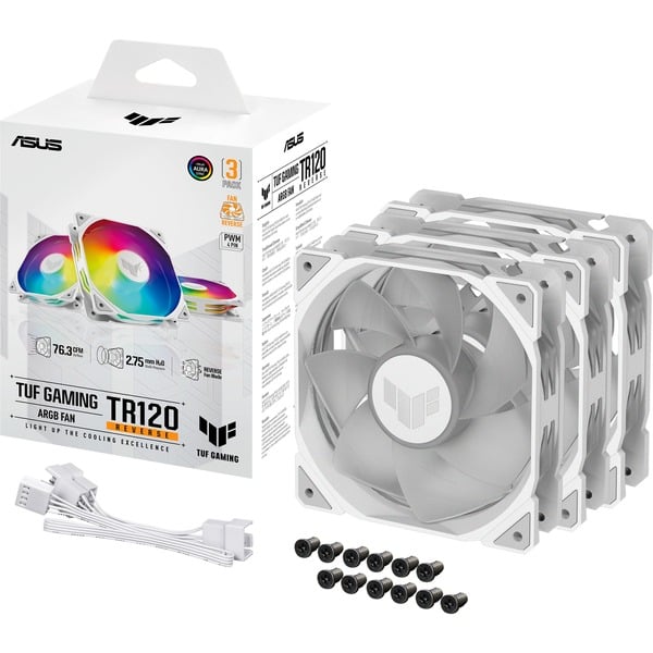 ASUS TUF GAMING TR120 ARGB Ventilador blanco/Transparente